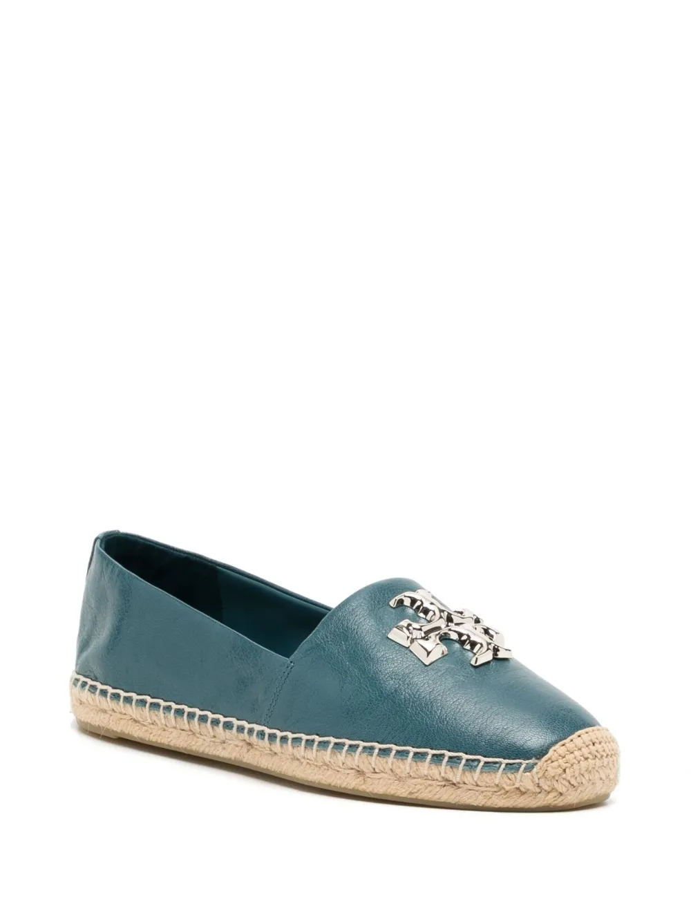 Tory Burch Eleanor logo-plaque espadrilles - Blauw