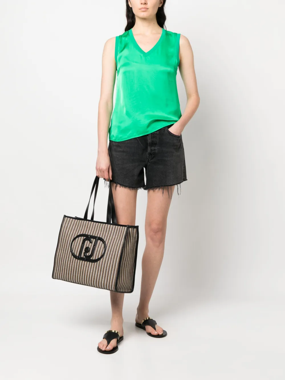 LIU JO Satijnen tanktop - Groen