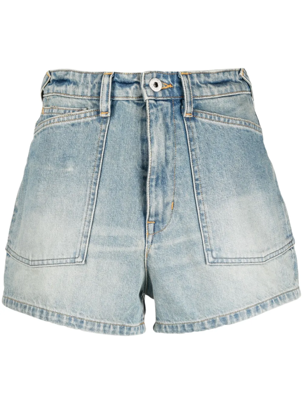 Kenzo Light-blue Denim Shorts In Blue