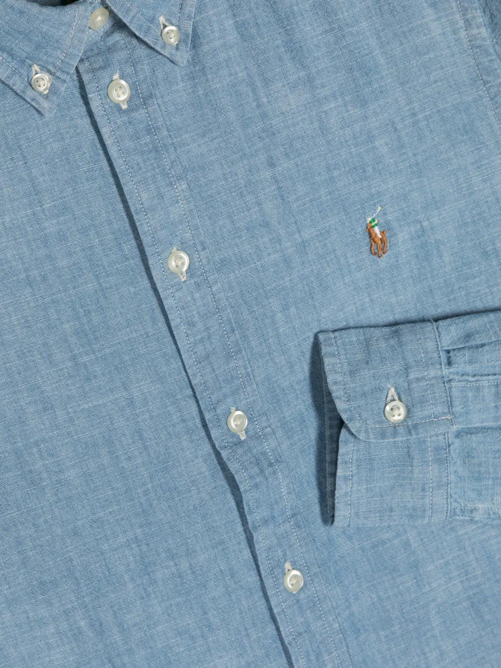 Polo Ralph Lauren Denim Long Sleeves Shirt In Blau