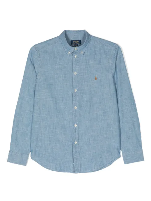 POLO RALPH LAUREN KIDS denim long sleeves shirt 