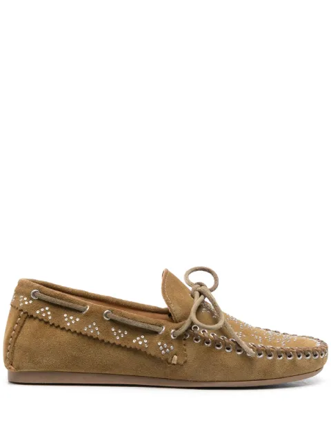 ISABEL MARANT Freen stud suede loafers