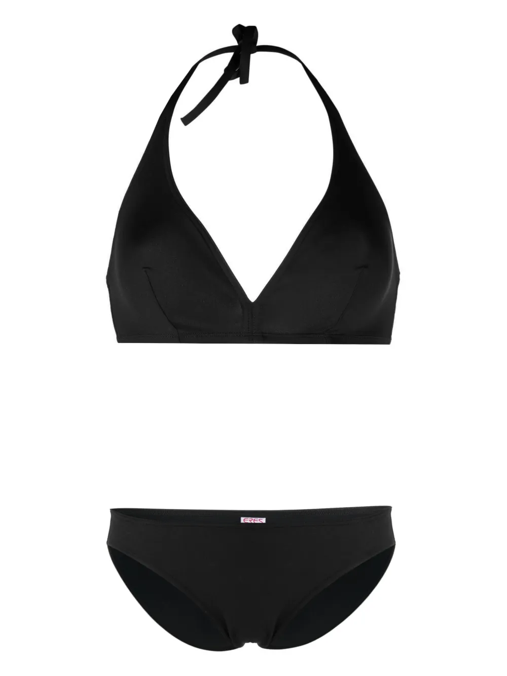 Eres Les Essentiels Gang Triangle Halterneck Bikini Top In Black