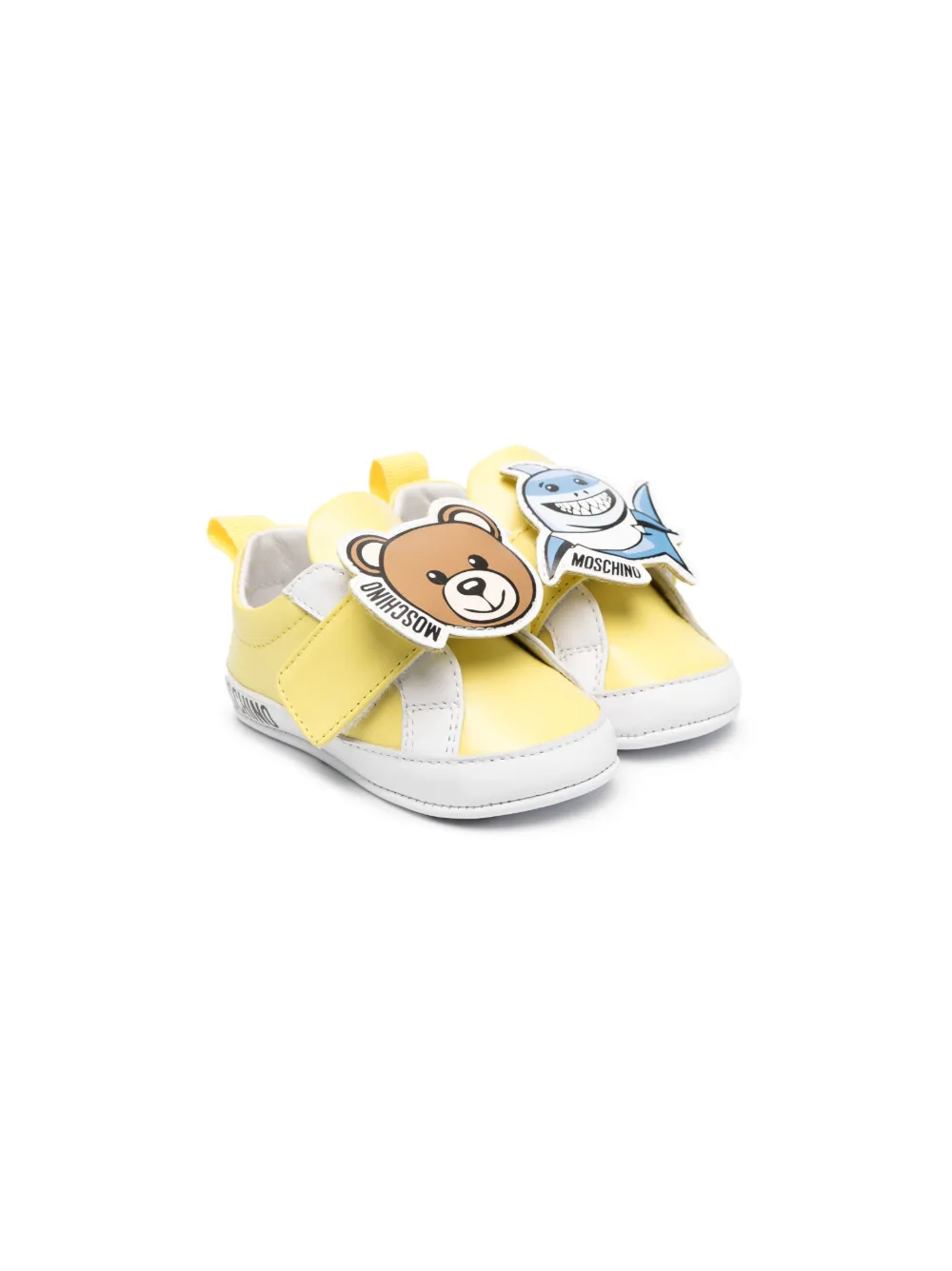 Moschino Babies' Animals-patch Sneakers In Multi