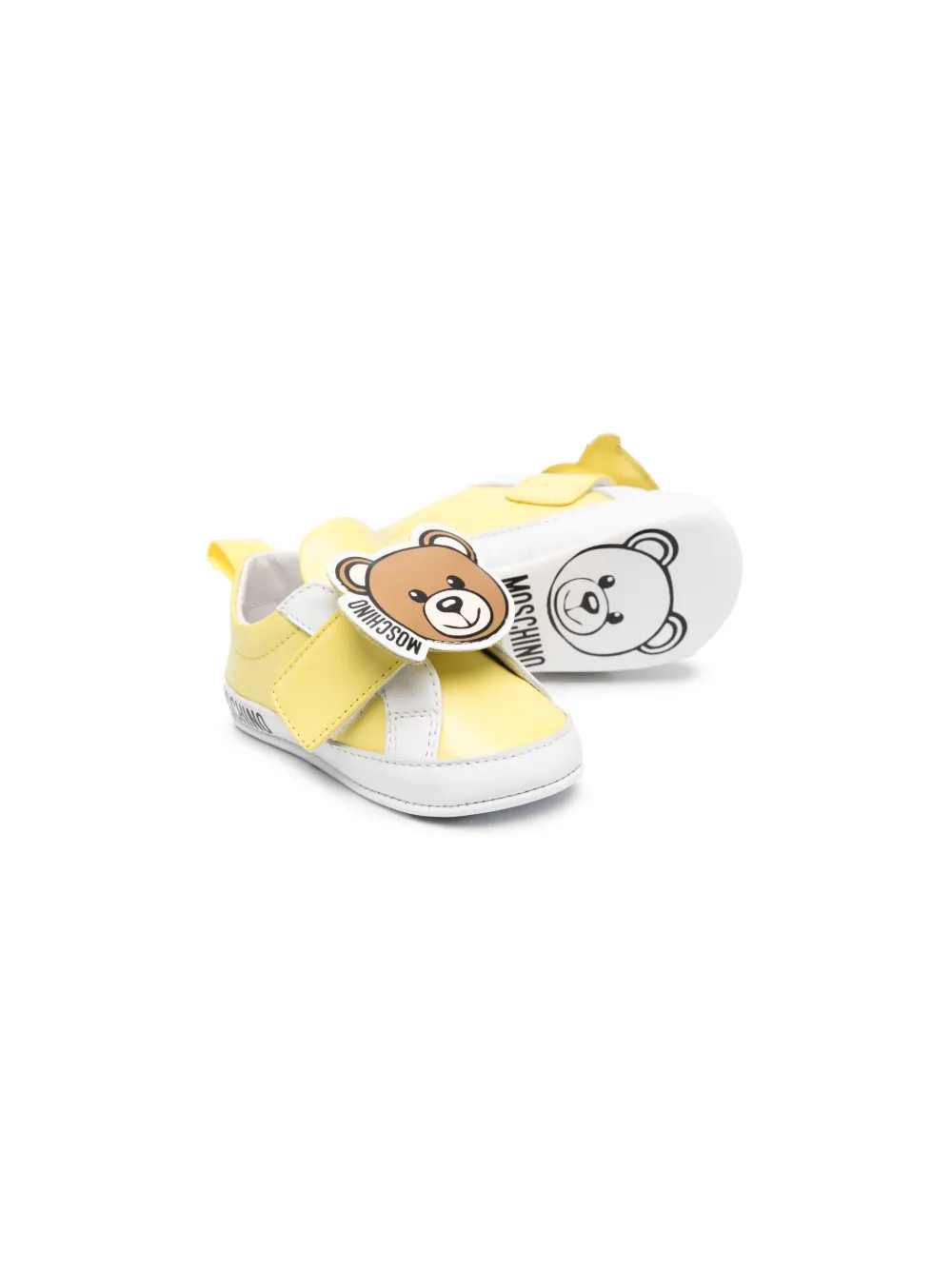 Moschino Kids Sneakers met dierenpatch - Geel