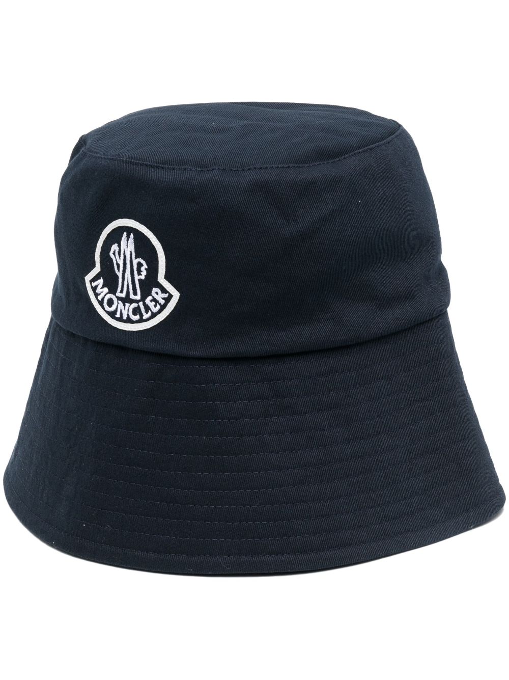 Moncler embroidered-logo bucket hat - Blue