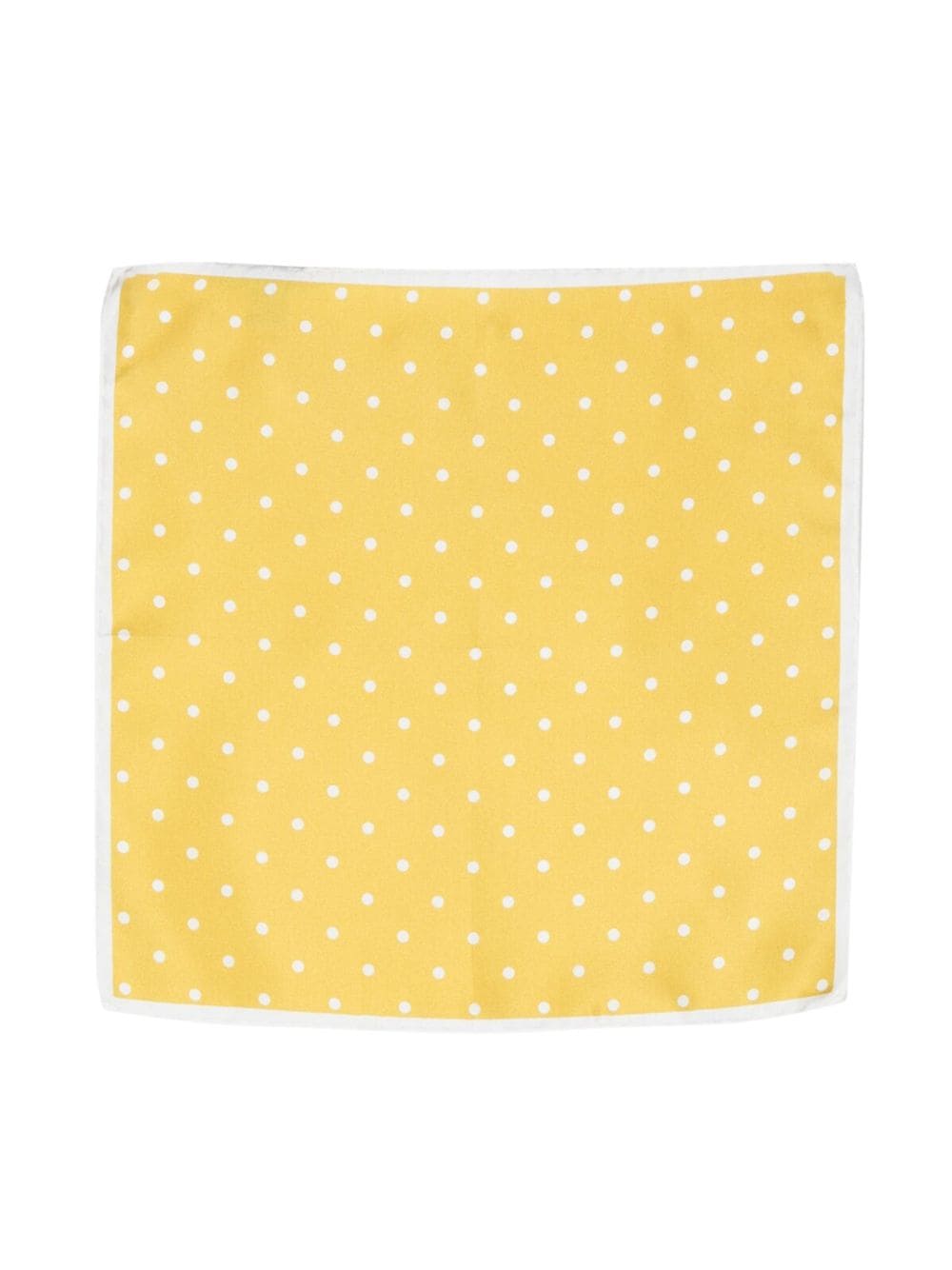 Lady Anne Polka Dot-print Silk Handkerchief In Gelb
