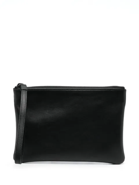Common Projects logo-print leather clutch bag