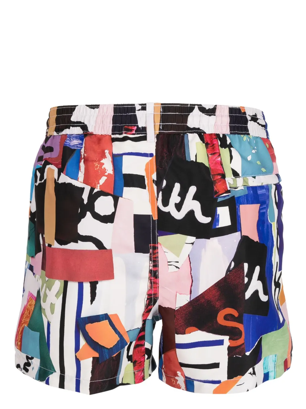 Shop Paul Smith Graphic-print Drawstring Swim Shorts In Multicolour