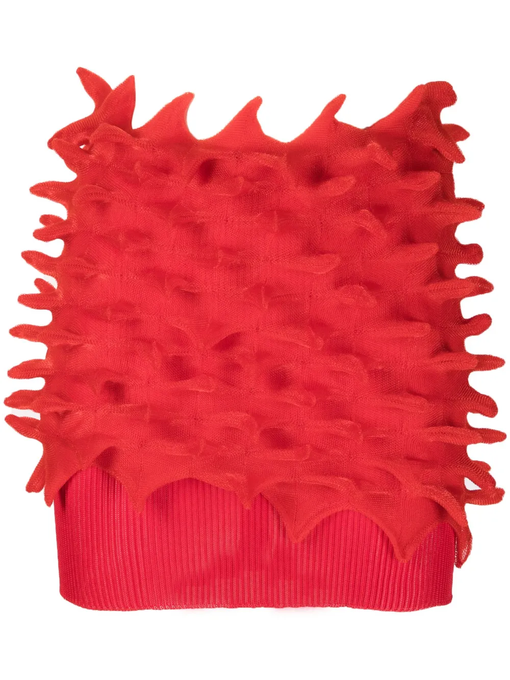 Chet Lo panelled spike-textured mini skirt