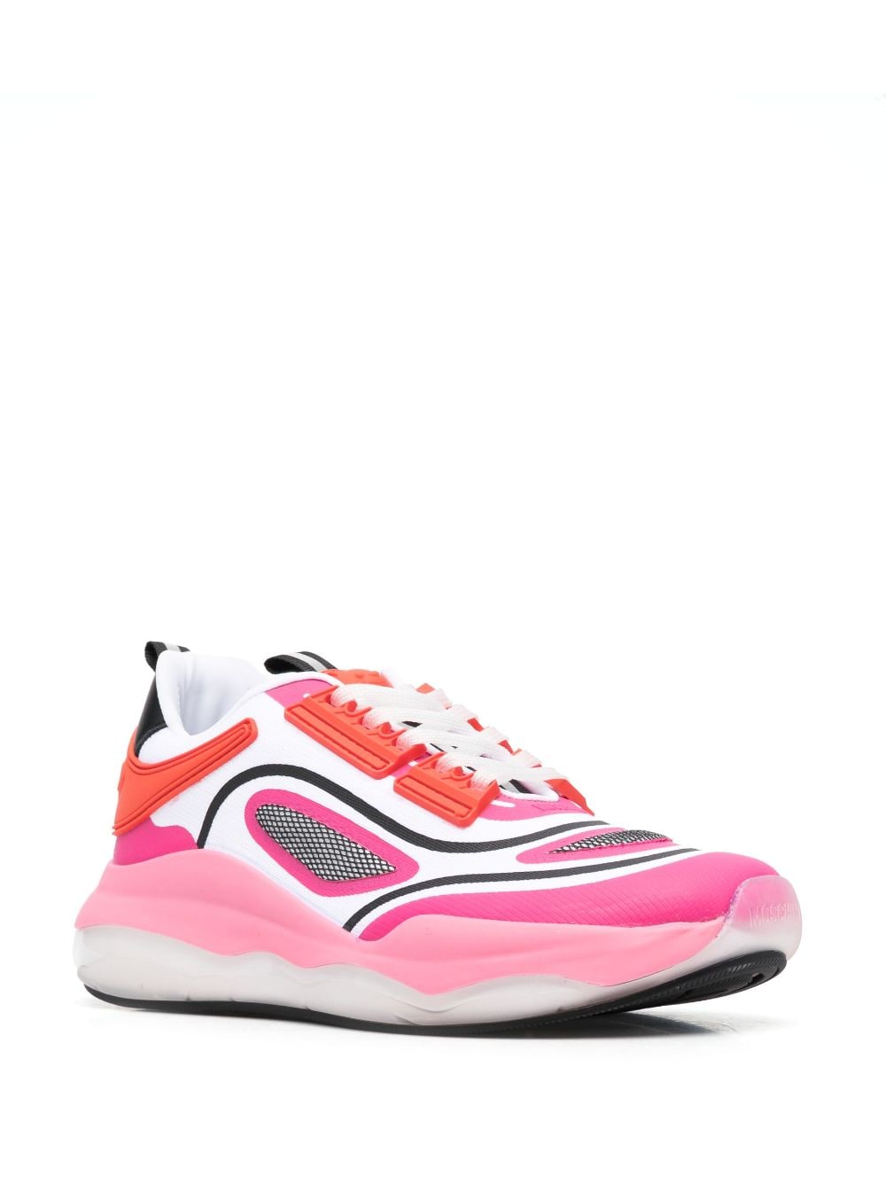 Moschino Sneakers met colourblocking - Roze