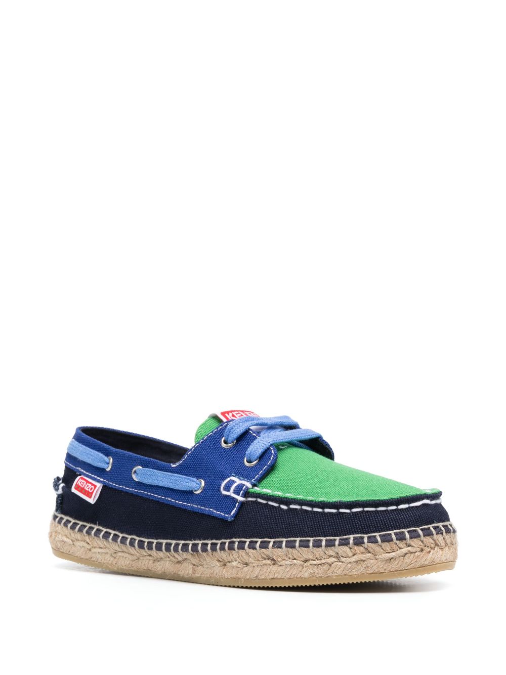 Shop Kenzo Espadrille Boat Shoes In 蓝色