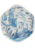 Seletti Soup Leone asymmetric-design plate - Blue