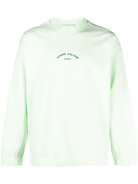 Stone Island - logo-print long-sleeve sweatshirt