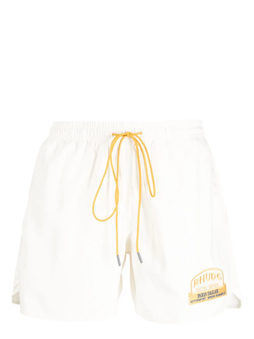 Rhude drawstring-waist swim shorts - White