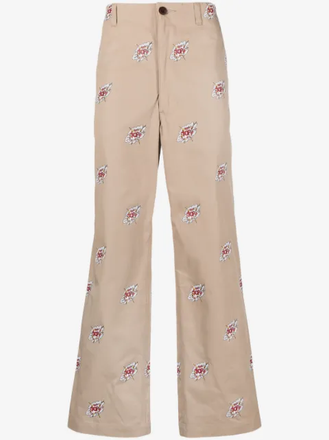 Junya Watanabe MAN X Roy Lichtenstein cotton chino trousers
