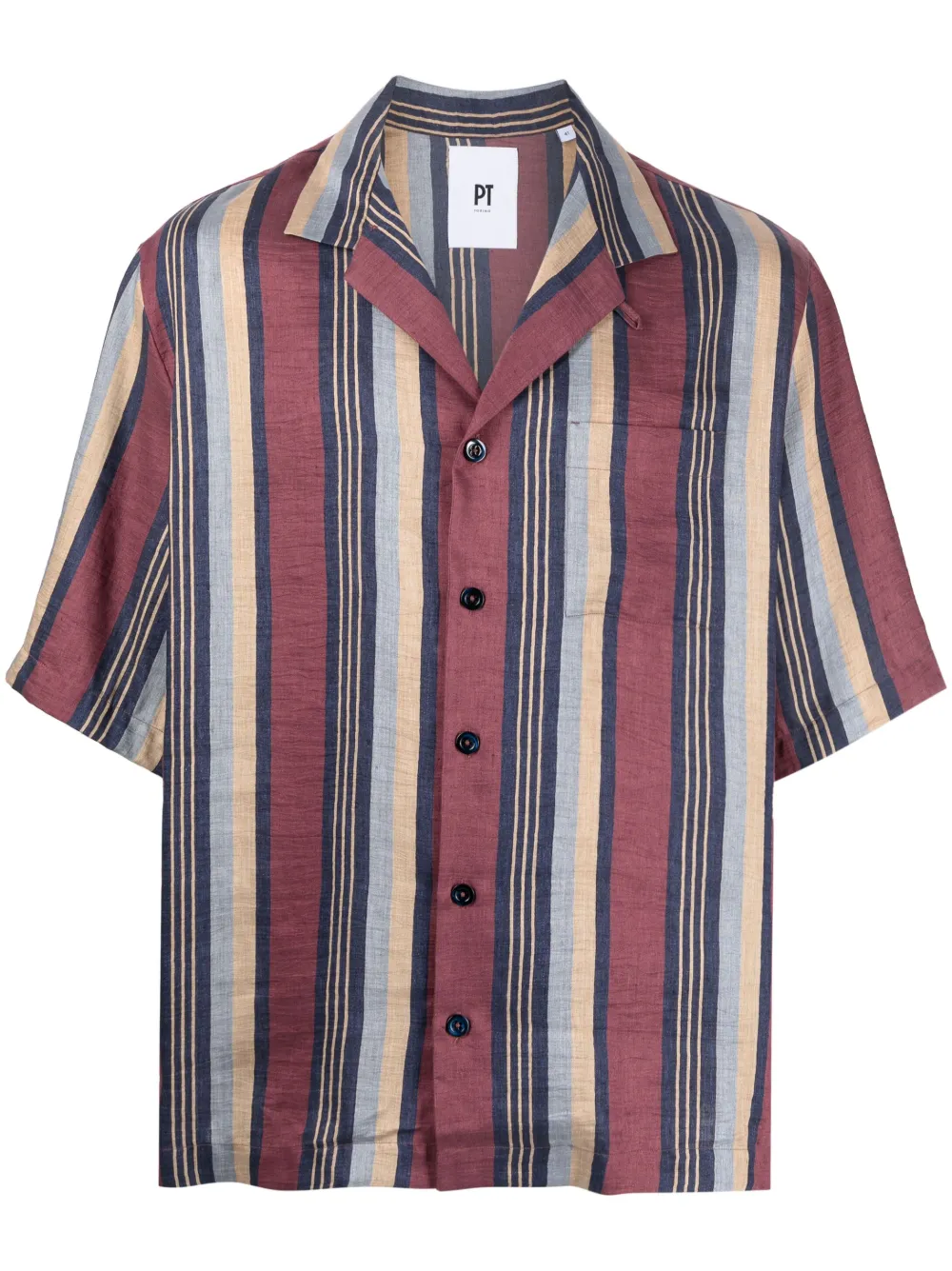 PT Torino striped short-sleeve shirt - Red