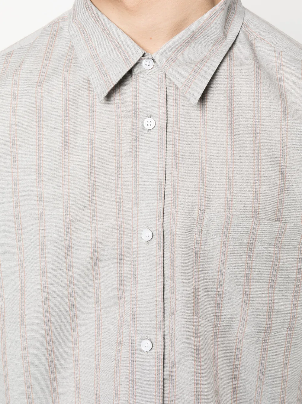 Palmes Vertical Stripe-print Shirt In Grau