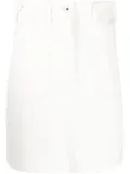 Kenzo logo-patch denim miniskirt - White