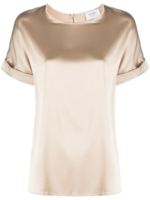 Wild Cashmere short-sleeve silk blouse