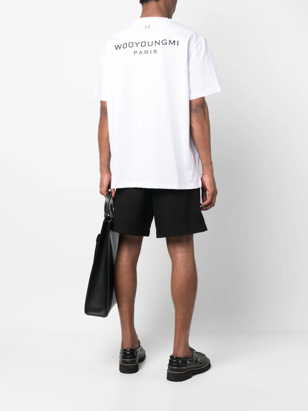 Wooyoungmi T-shirt met logopatch - Wit