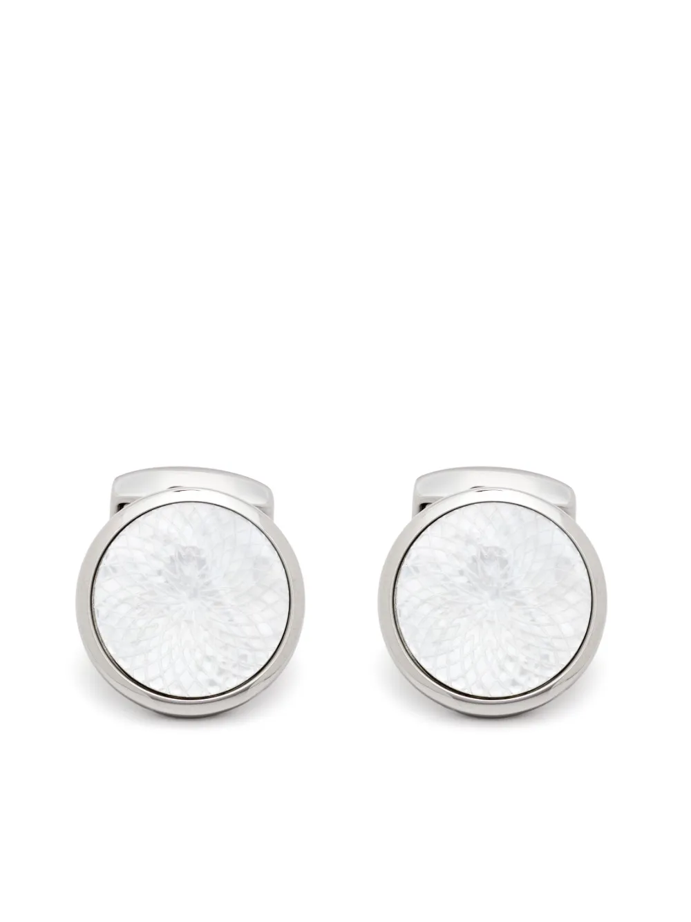 Tateossian polished mother-of-pearl cufflinks | Silver | Image 1