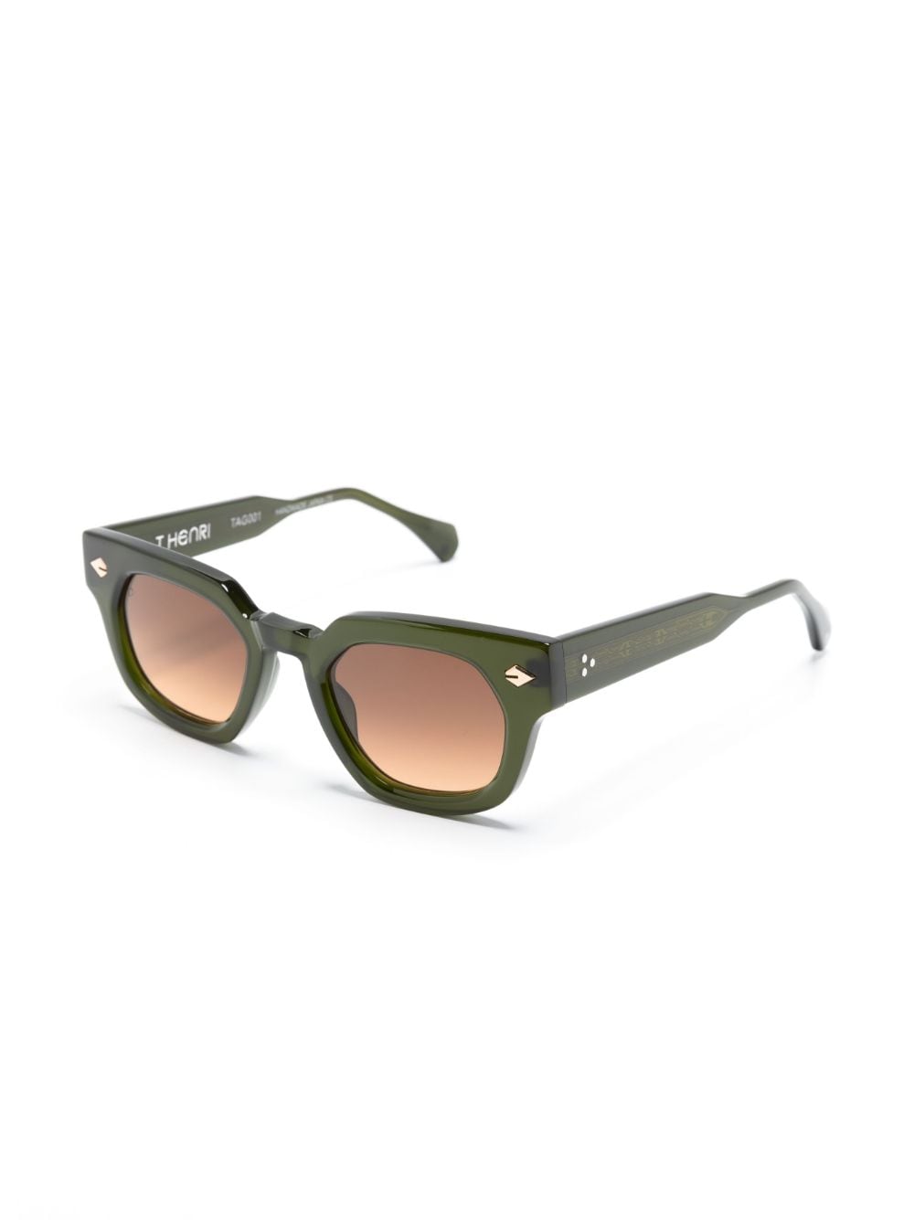 T Henri Eyewear Zonnebril met rond montuur - Groen