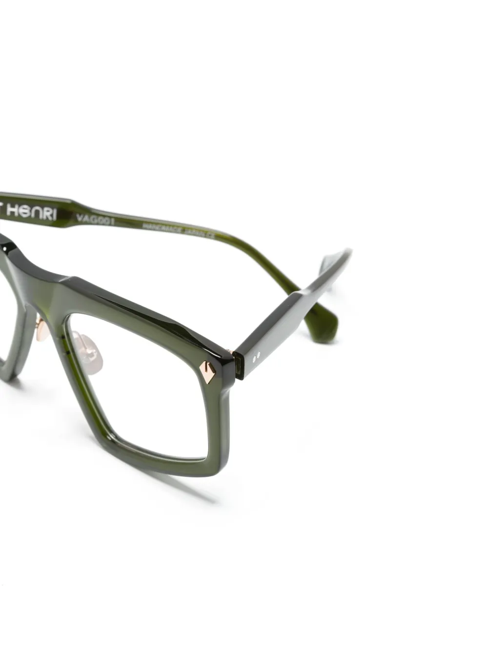 Shop T Henri Eyewear Square-frame Glasses In Green