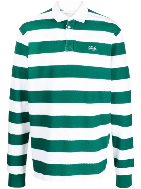 Drôle De Monsieur stripe-print long-sleeved polo shirt 