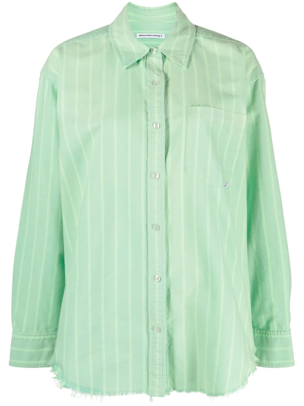 ALEXANDER WANG T STRIPED COTTON SHIRT