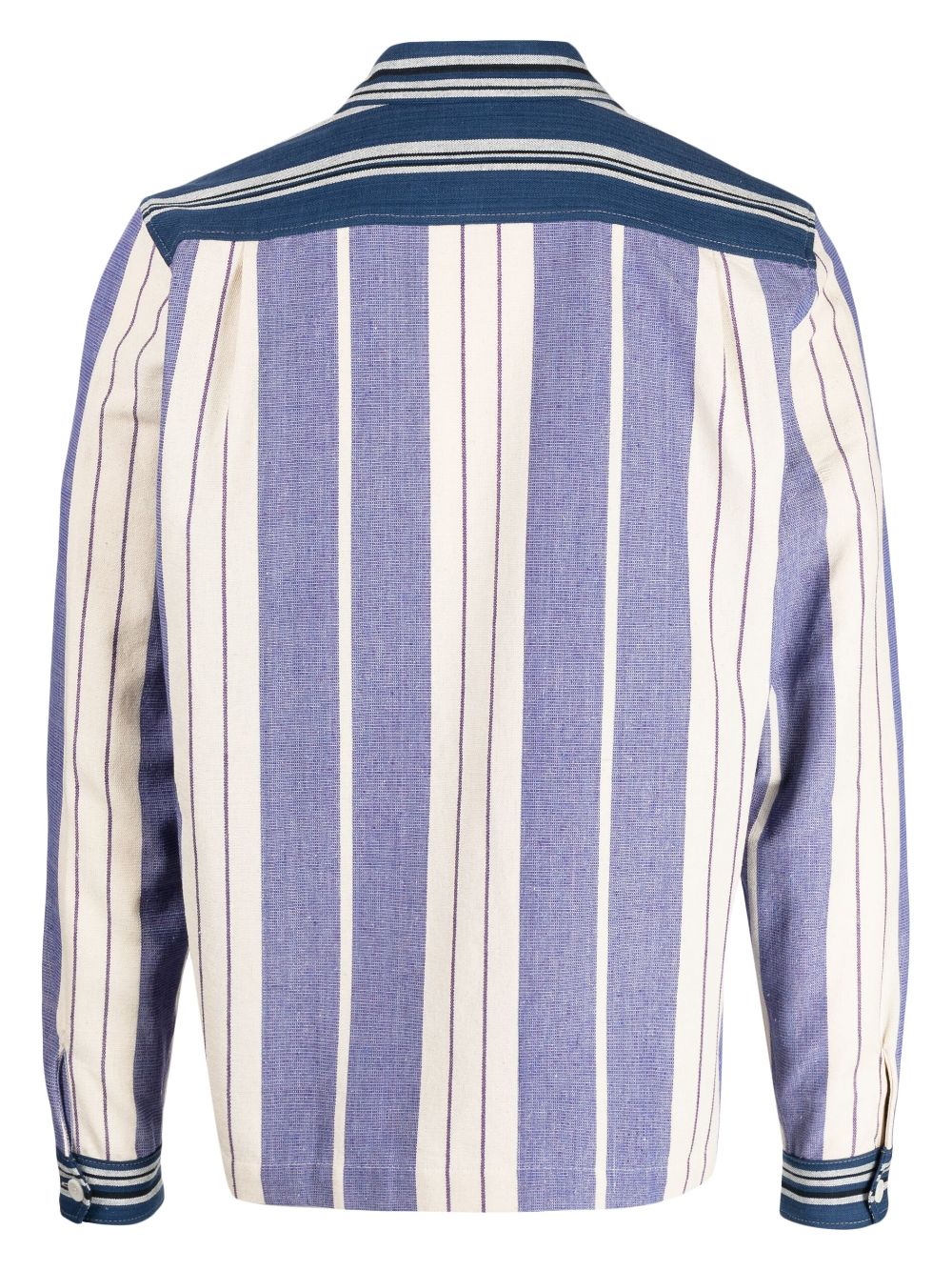 Shop Wales Bonner Atlantic Striped Zipped Jacket In Weiss