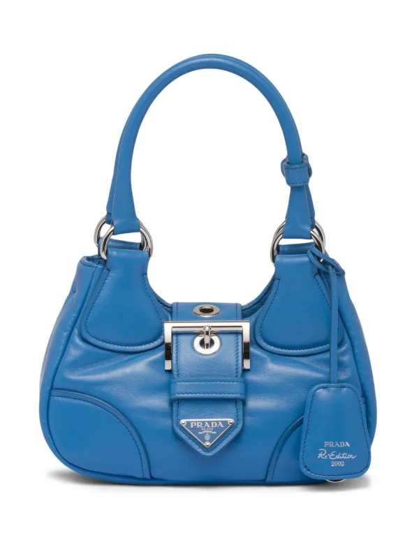 Prada Light Blue Nappa Leather Mini Crossbody Bag Nd