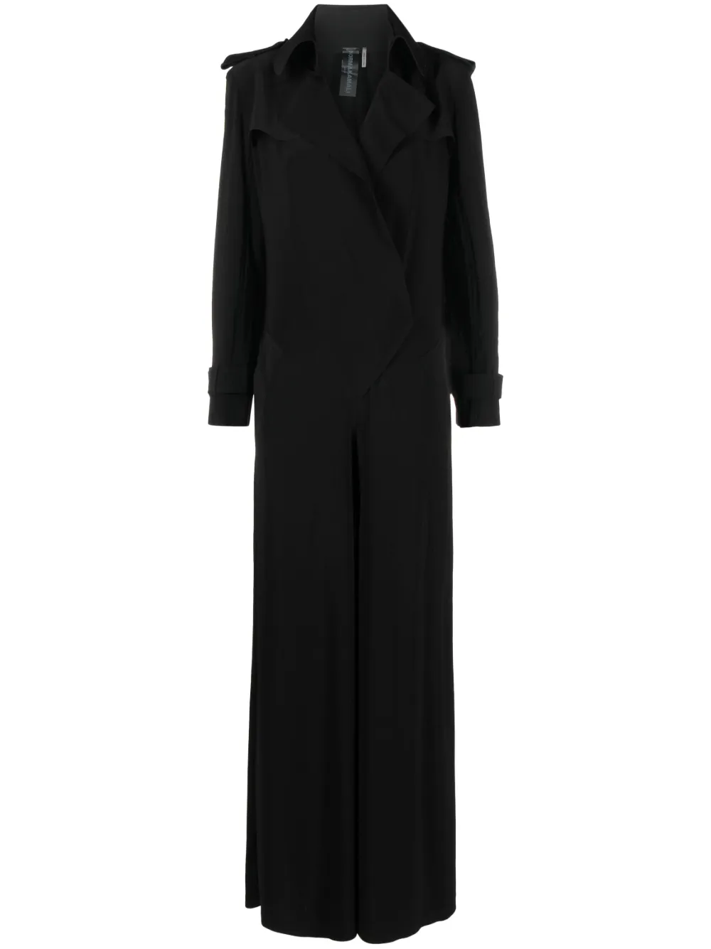Norma Kamali Tiewaist Jumpsuit In Black ModeSens