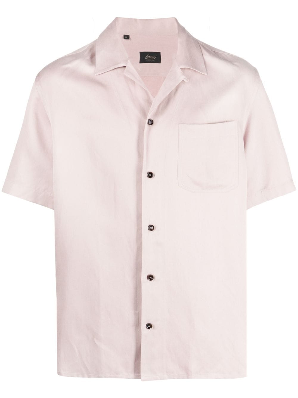 Shop Brioni Short-sleeved Button-up Shirt In Pink