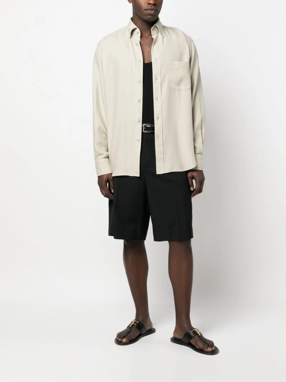 TOM FORD Overhemd met knopen - Groen