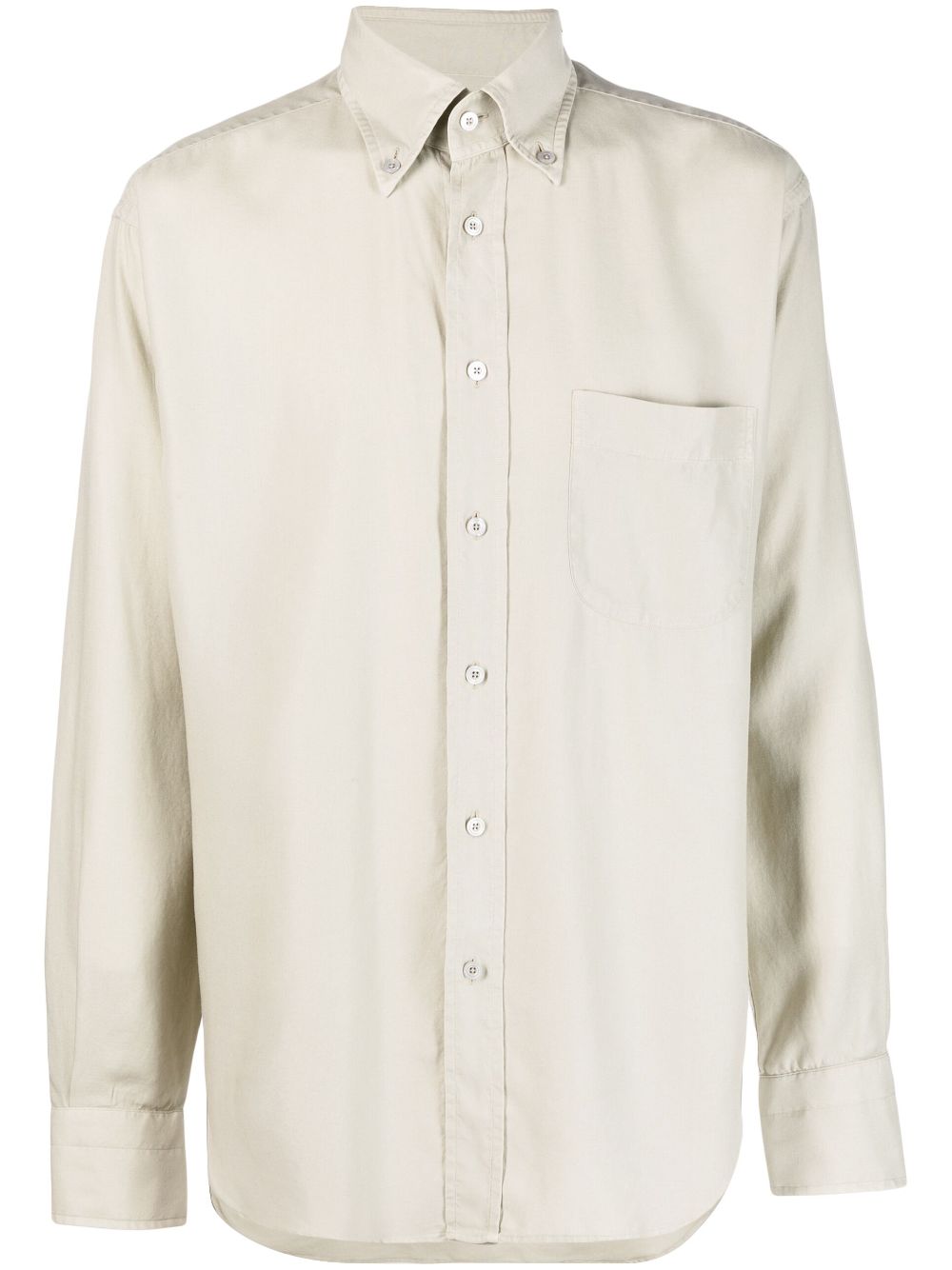 Tom Ford Long-sleeve Buttoned Shirt In Green