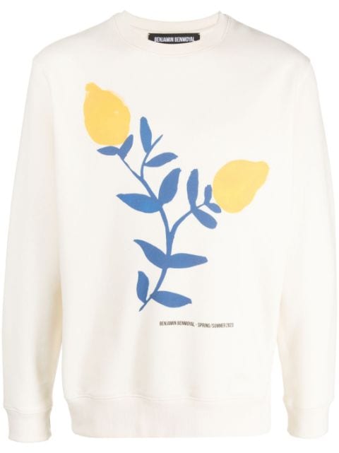 Benjamin Benmoyal lemon-print organic-cotton sweatshirt