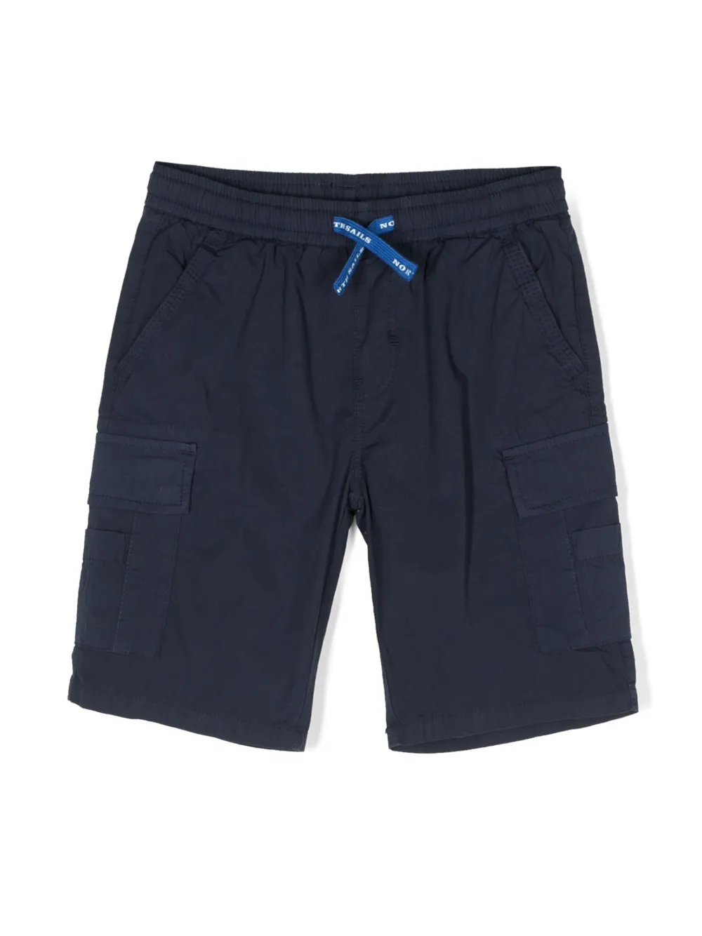 North Sails Kids' Logo-patch Drawstring Shorts In Blue