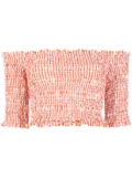 Kenzo off-shoulder gingham top - Orange