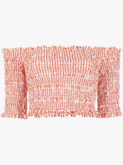 Kenzo off-shoulder gingham top