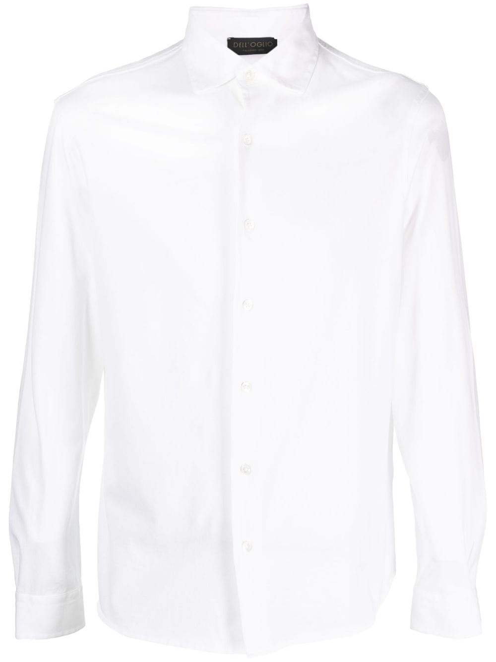 Dell'oglio Long-sleeve Cotton Shirt In Weiss