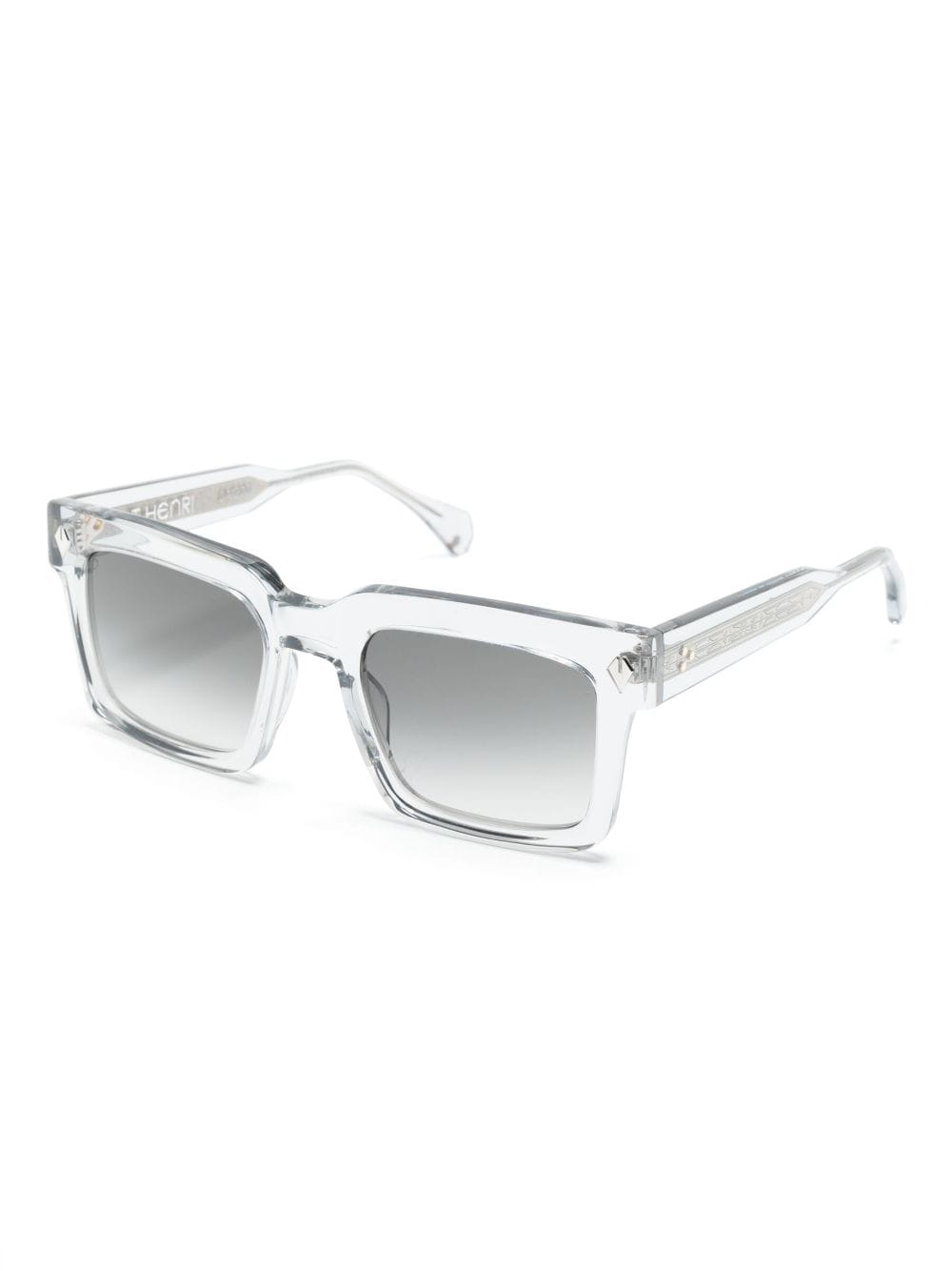 T Henri Eyewear Zonnebril met vierkant montuur - Grijs