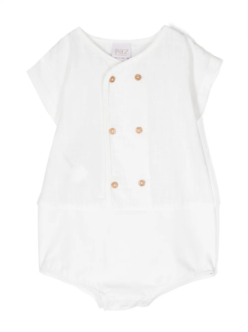 Paz Rodriguez Babies' Short-sleeve Cotton Shorties In White