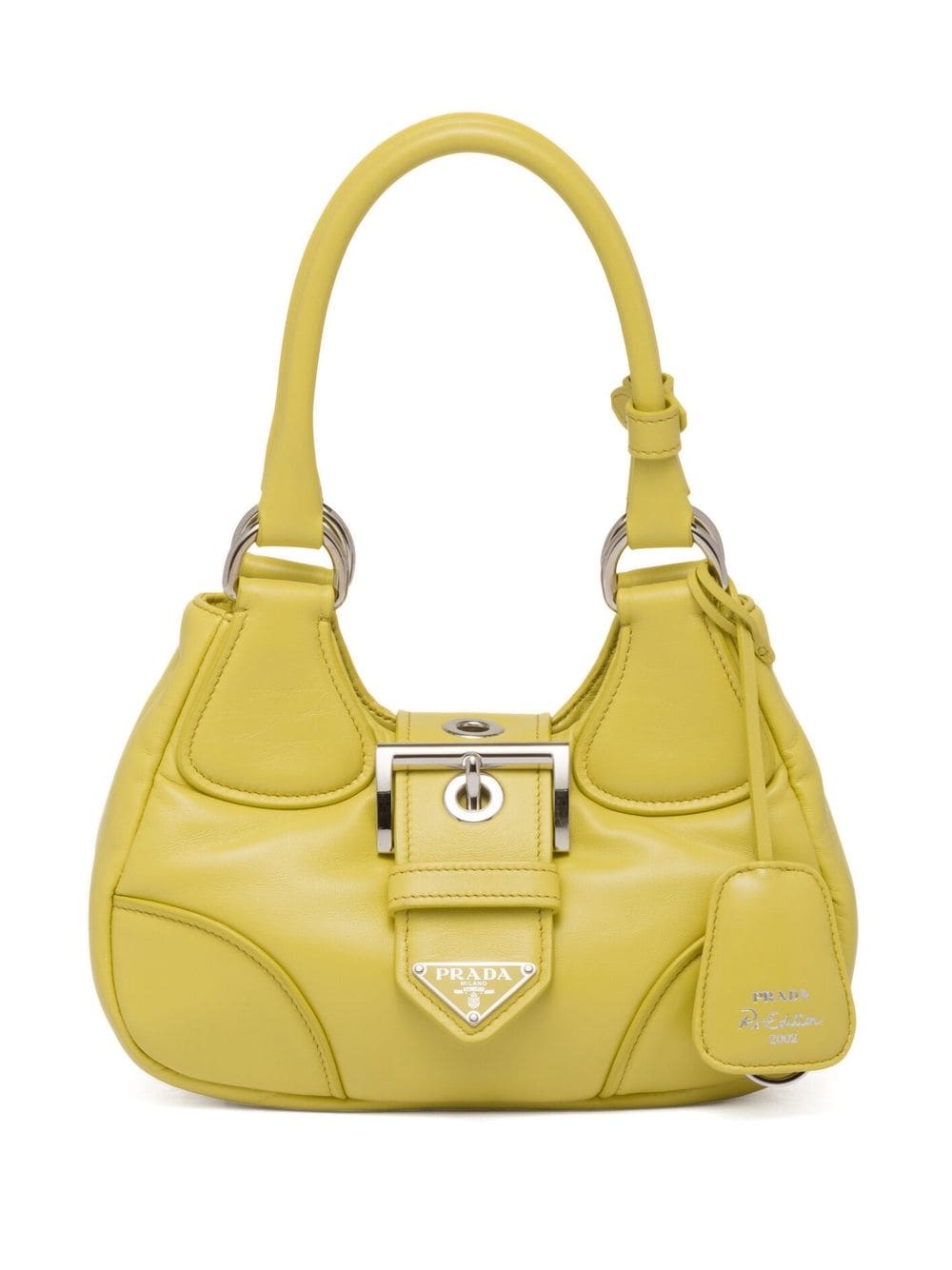 Prada Logo Plaque Zipped Crossbody Bag in Yellow for Men