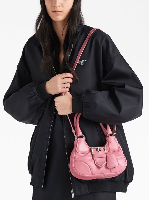Prada Soft Mini Bag In Padded Nappa Leather in Pink
