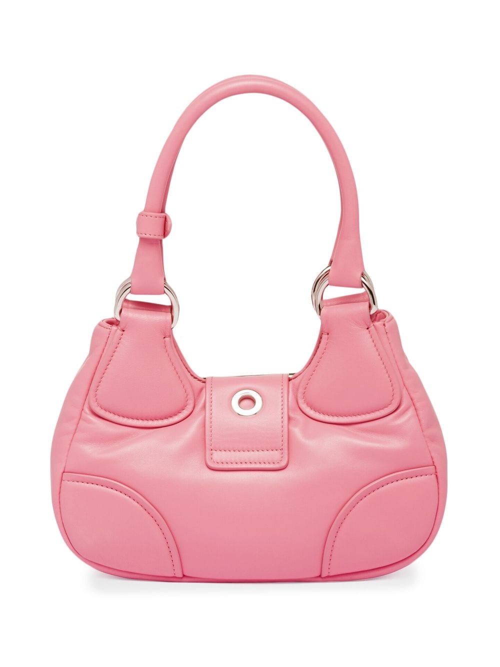 Shop Prada Moon Padded Nappa-leather Mini Bag In Pink