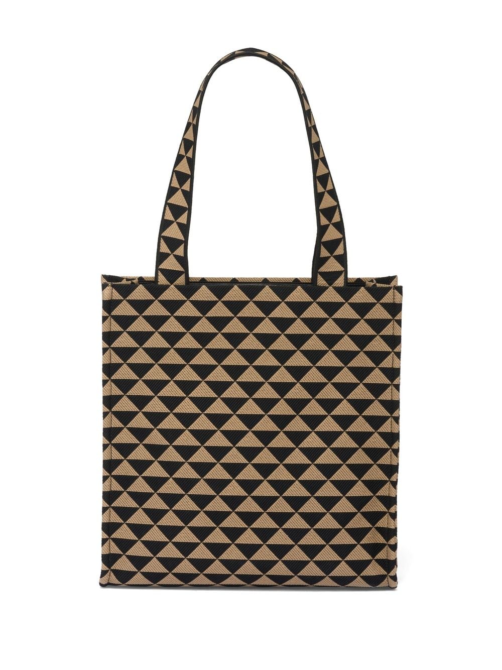 Shop Prada Large Symbole Embroidered Tote Bag In 黑色