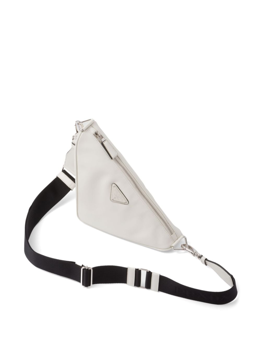 Shop Prada Triangle Shoulder Bag In White