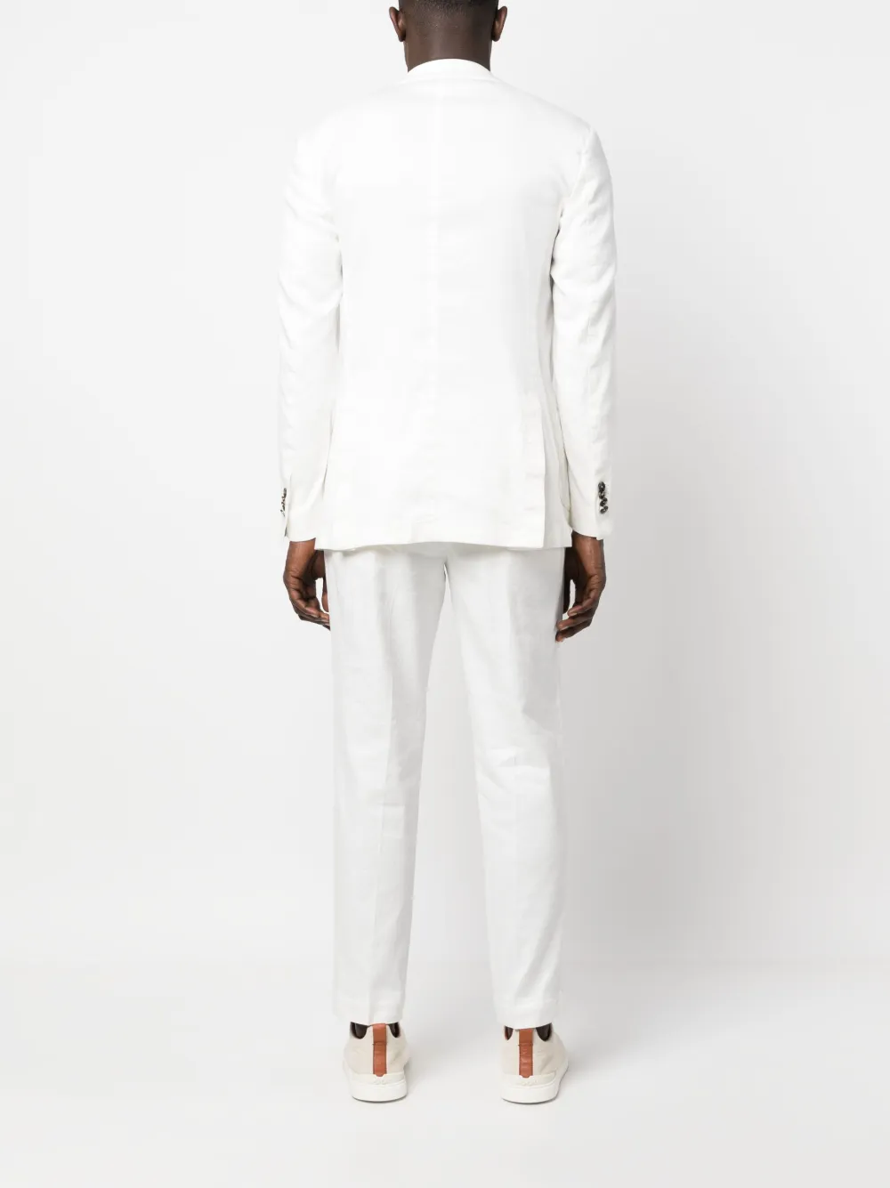 Shop Dell'oglio Single-breasted Suit Set In White