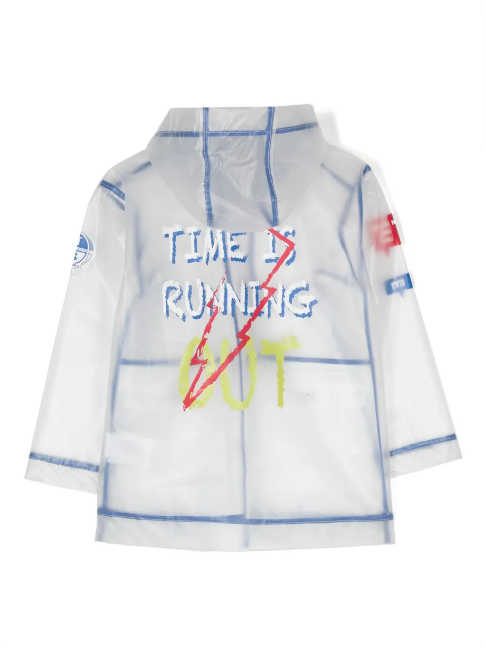 North Sails Kids graphic-print hooded rain jacket - Wit